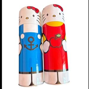 Hello Kitty 2 rare tin holder empty inside.